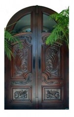 California Mahogany Carved Doors